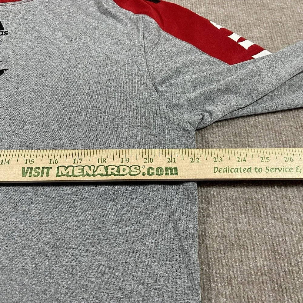 Adidas Cincinatti Bearcats Shirt Mens Large Long Sleeve Grey Red Spellout Player